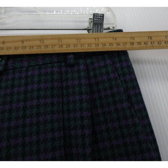 VINTAGE Pendleton Pants 10 Virgin Wool Houndstooth Trousers 90s USA - Picture 3 of 10